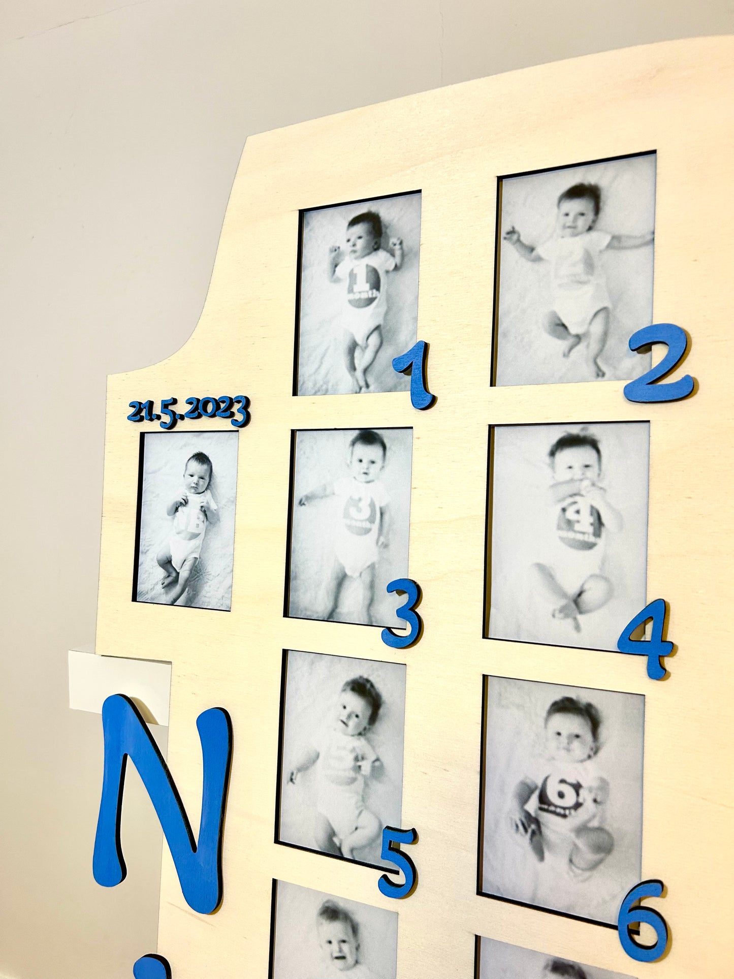 Stenski mejnik "mesečno slikanje dojenčkov"