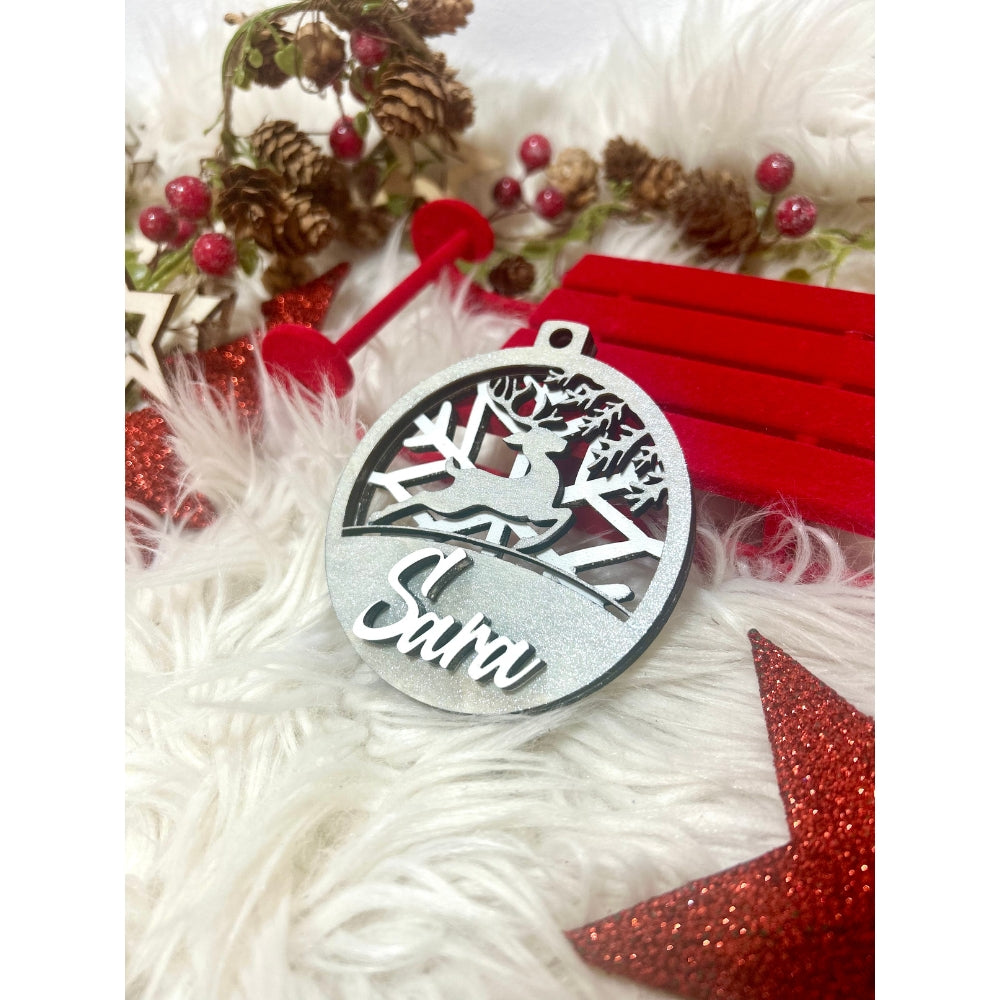 Personaliziran trislojni božični okrasek "Multilayer"